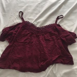 Off the shoulder, crop top